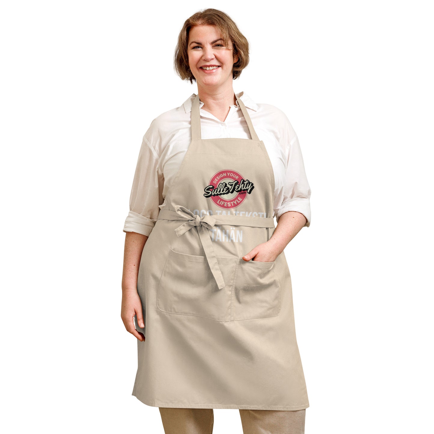 Apron with DTG printing or embroidery (ecological)