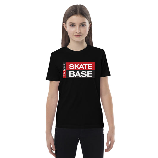 "Skate Base" lasten ja nuorten t-paita (etu- ja selkäprinttauksella)