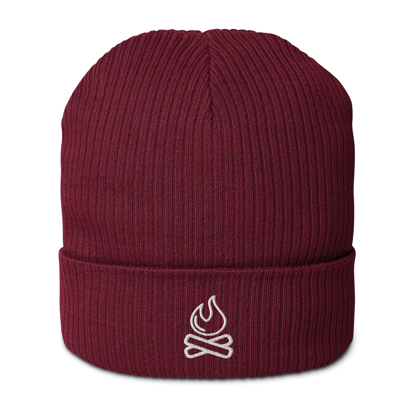 "Campfire" beanie with embroidery (ecological)