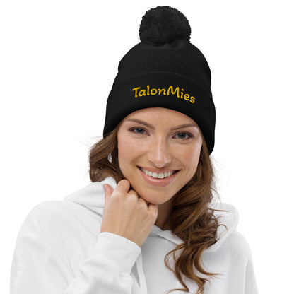 "TalonMies" beanie with tassel