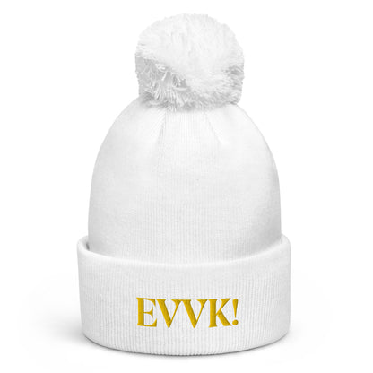"EVVK!" beanie with tassel (customer's request)