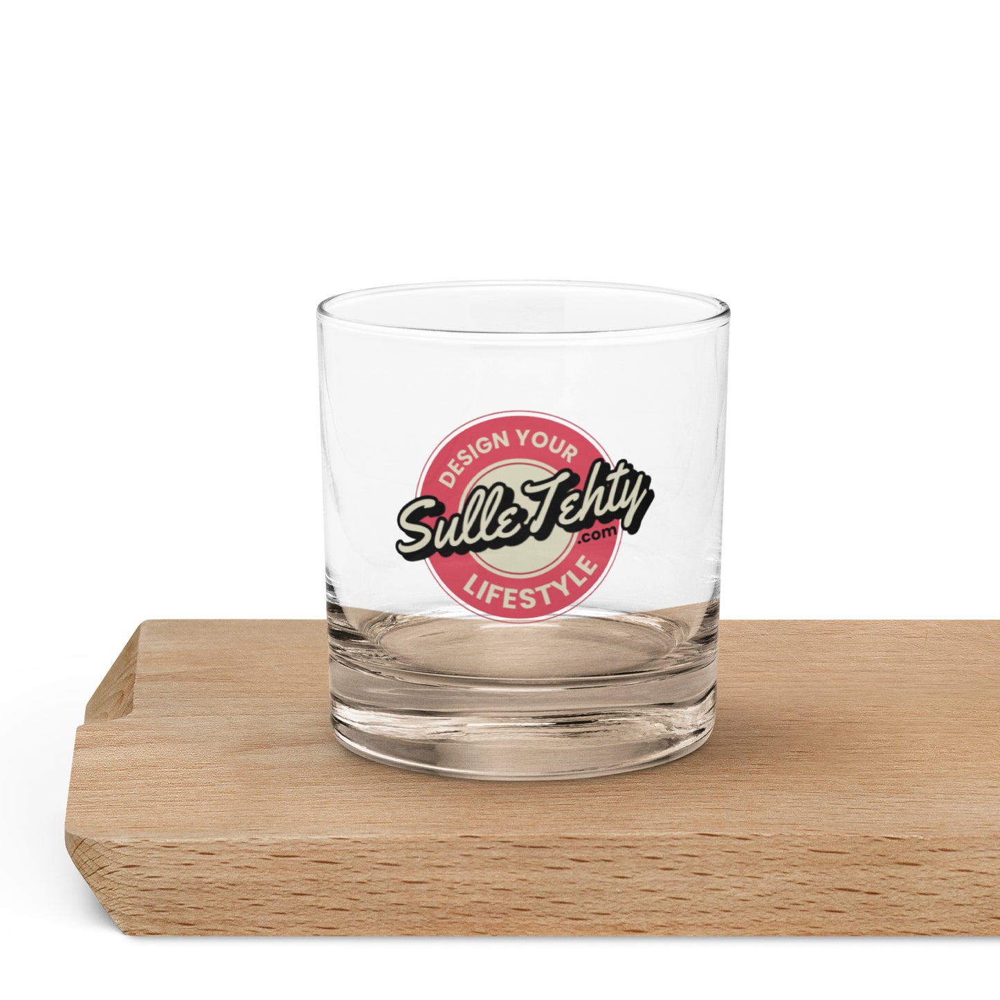 Whiskey glass with logo, picture or text