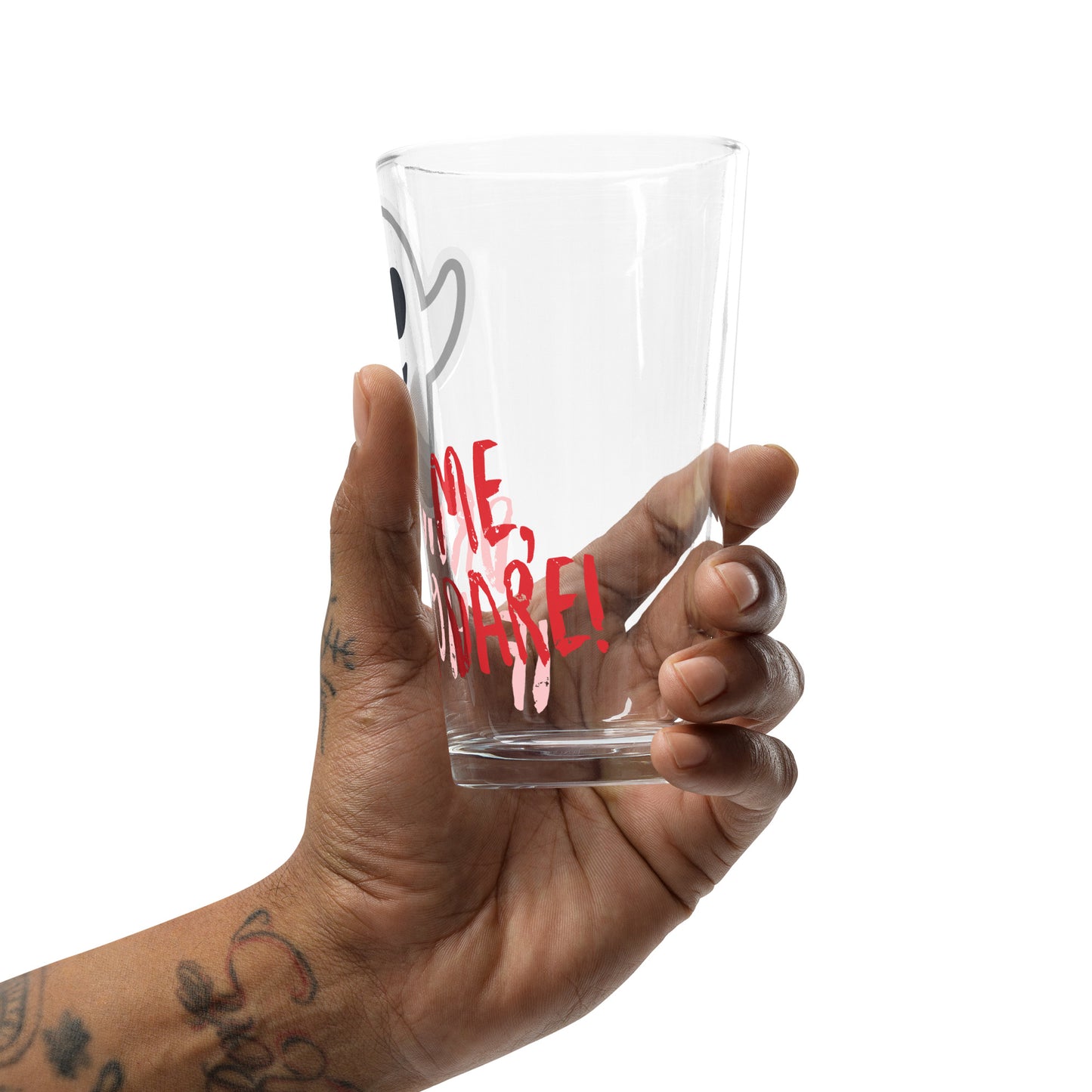"Drink me, if you dare" glass mug, 473ml