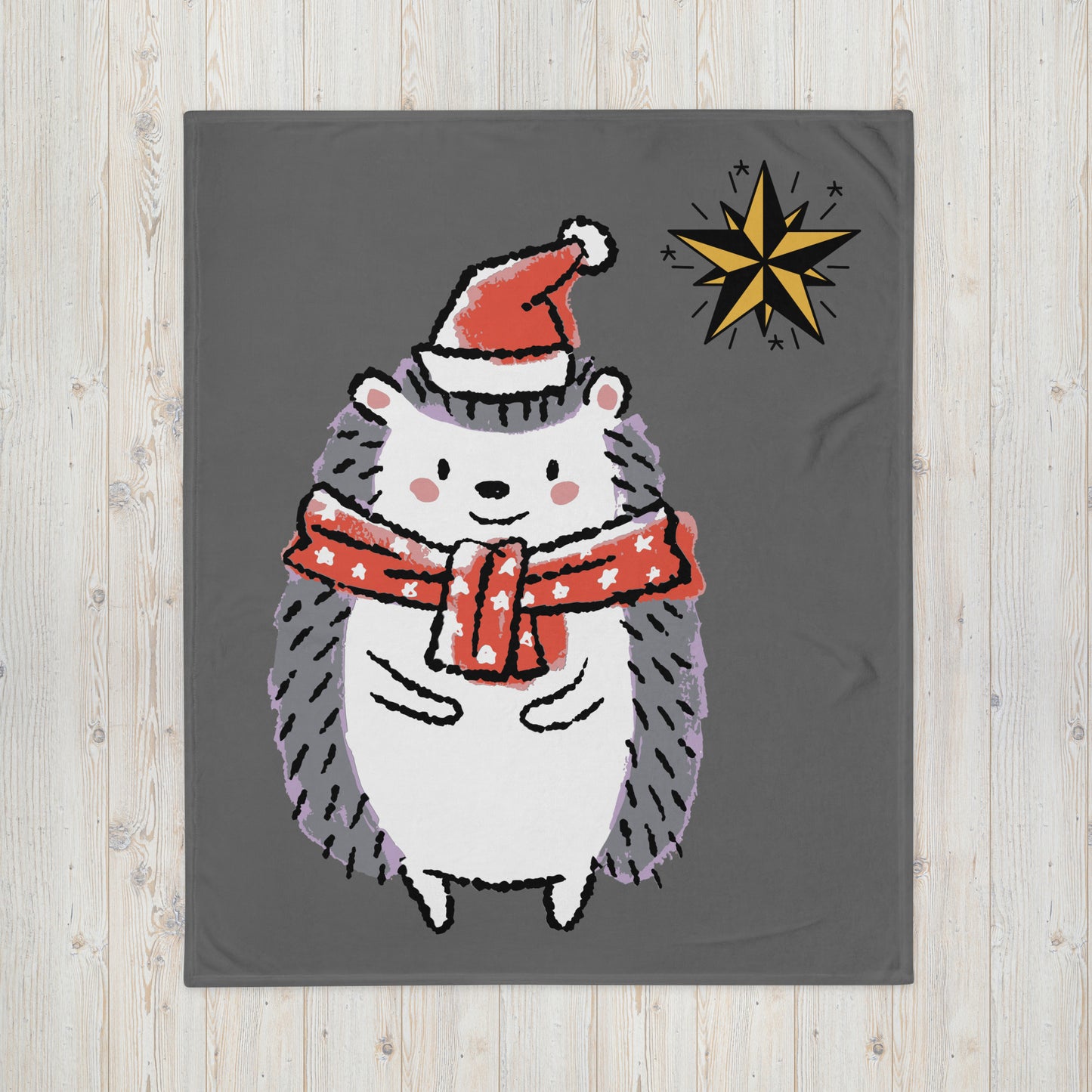 "Christmas hedgehog" blanket