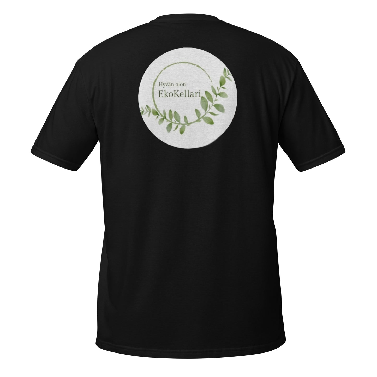 Unisex-T-Shirt „Hyvän Olon Ekokellari“.