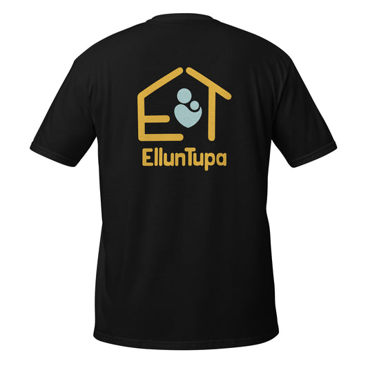 "EllunTupa" unisex t-paita (selkäprinttaus)