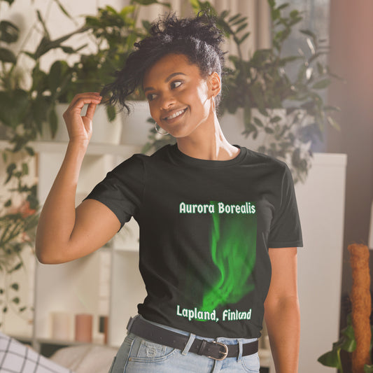 Unisex-T-Shirt „Aurora Borealis“.