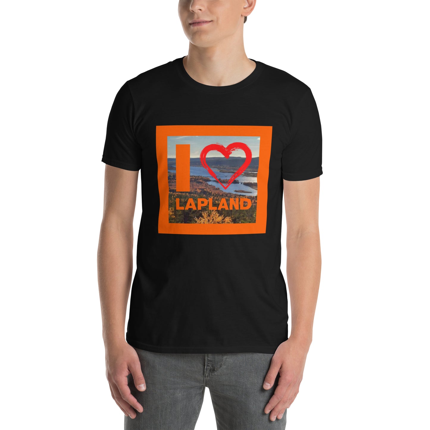 Unisex-T-Shirt „I Love Lappland“.