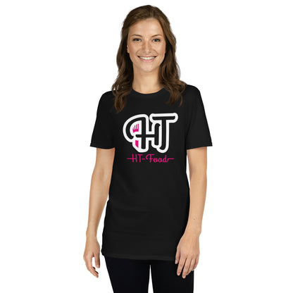 "HT Food" unisex t-paita (logo isolla rinnassa)