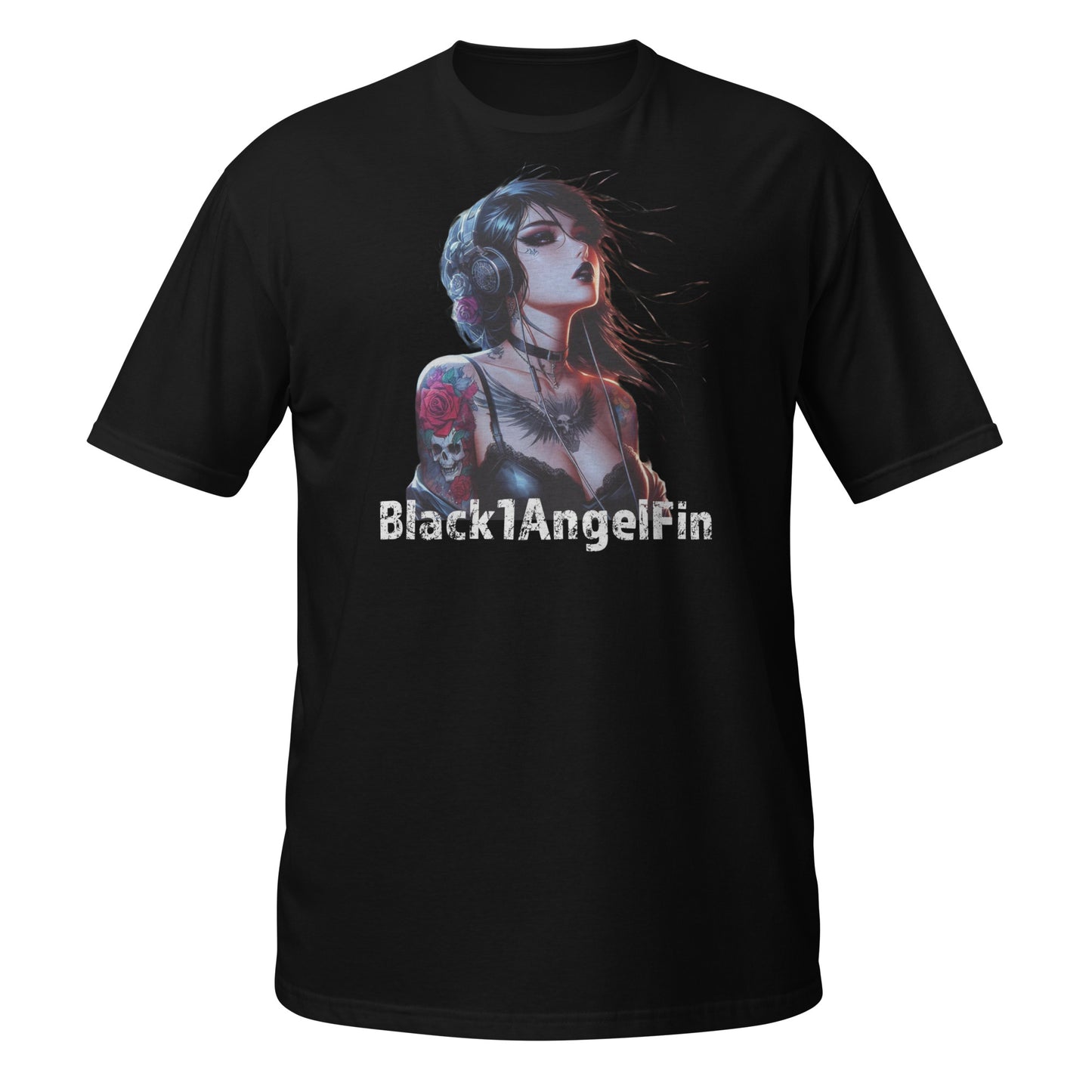 "BlackAngelFin" unisex t-paita (MissPullukka)