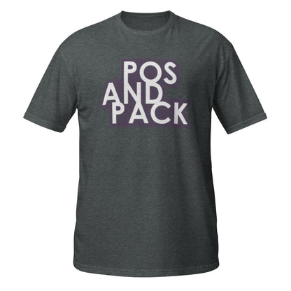 Unisex-T-Shirt „POS AND PACK“ (schwarzes Logo)