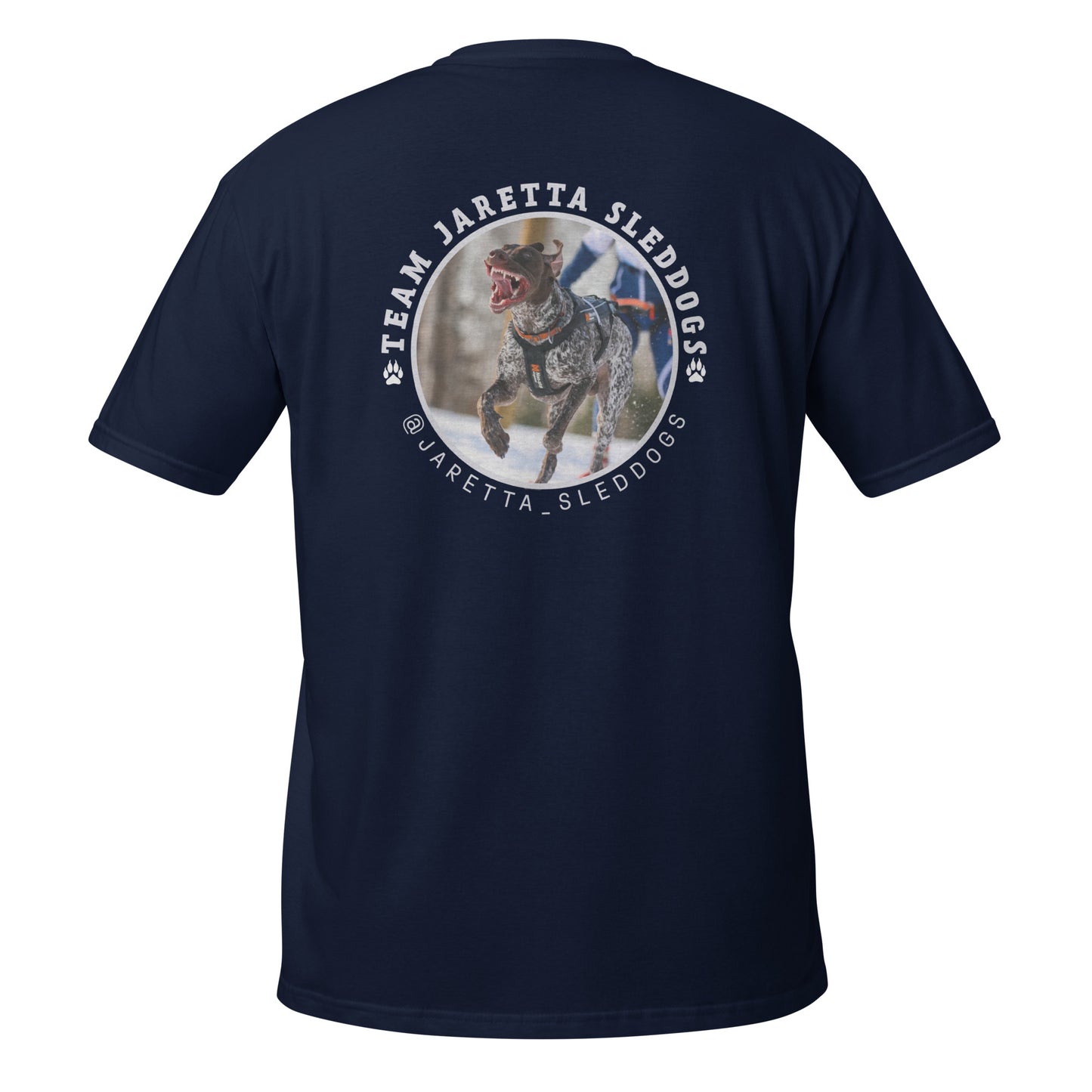 "Jaretta Sleddogs" unisex t-shirt (back print) 