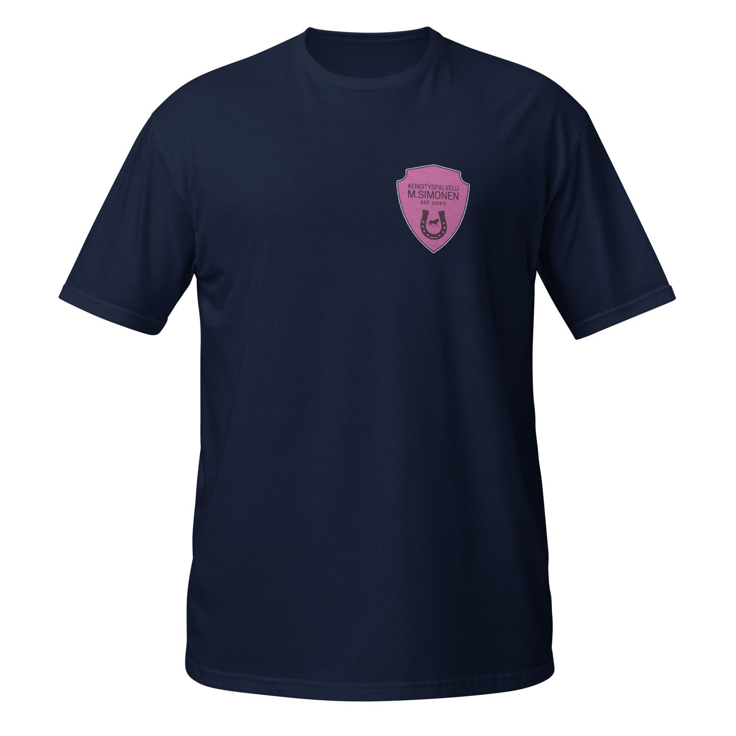 "M.Simonen" unisex t-paita (logo rinnassa ja selässä)