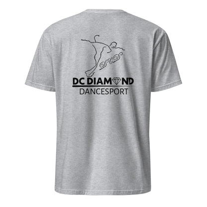 "DC Diamond" unisex t-paita (musta logo rinnassa + selässä)