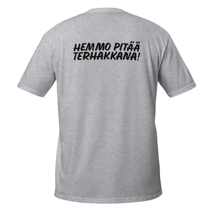 „Hemmo mag es, fruchtbar zu sein“ Unisex-T-Shirt (schwarzer Text) 