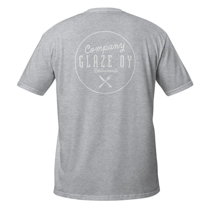 Unisex-T-Shirt „Company Glaze“ (weißes Logo)