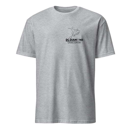 "DC Diamond" unisex t-paita (musta logo rinnassa + selässä)