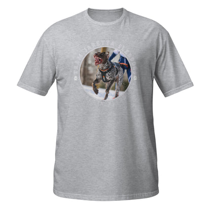 Unisex-T-Shirt „Jaretta Sleddogs“ (großer Frontdruck) 