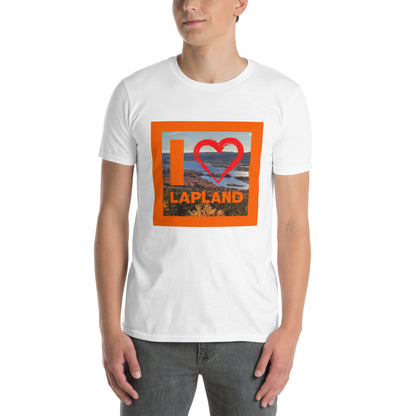 Unisex-T-Shirt „I Love Lappland“.