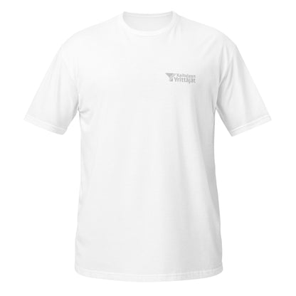 "Keiteleen Yrittäjät" unisex t-paita (brodeeraus rinnassa + printti selässä)