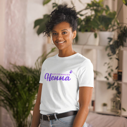 T-Shirt mit der Aufschrift „Home Trimmen Henna“.