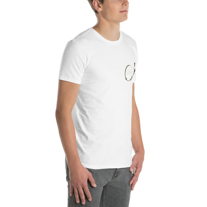 "Cafe Sorrento" unisex t-paita (logo rinnassa + selässä)