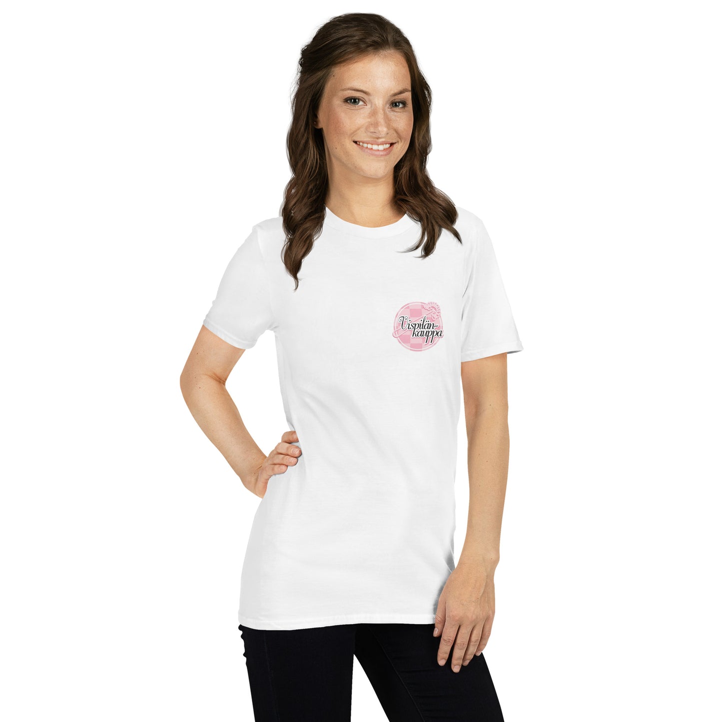 "Vispilänkauppa" unisex t-paita (logo pienellä rinnassa)