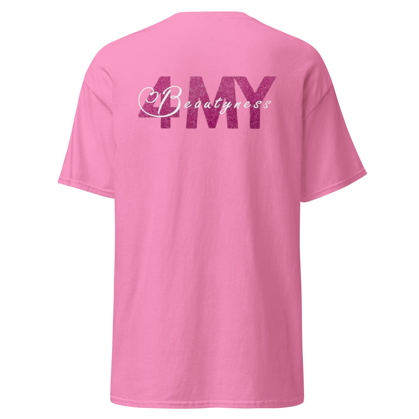 "4MyBeautyness" unisex t-paita (logo selässä)