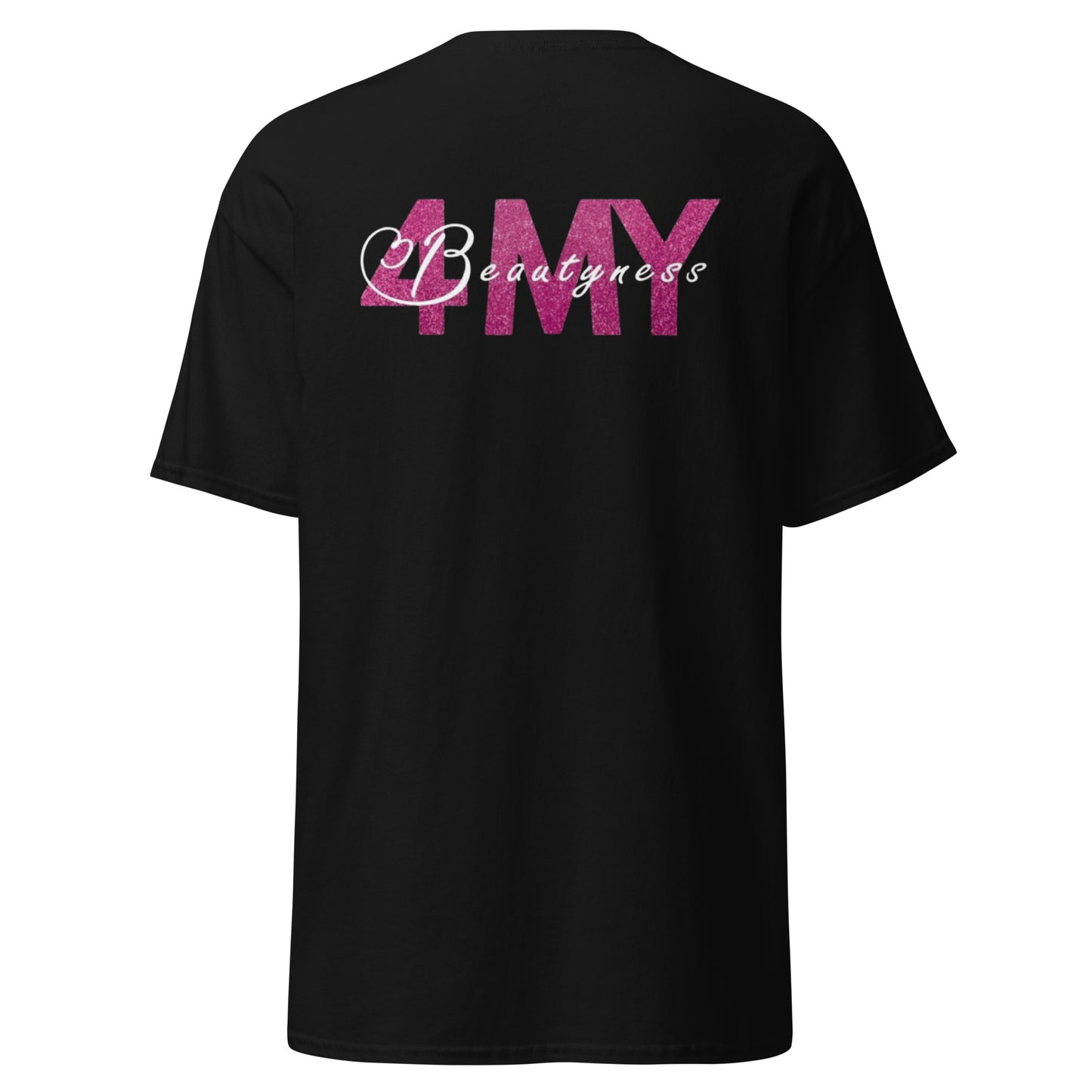 "4MyBeautyness" unisex t-paita (logo selässä)