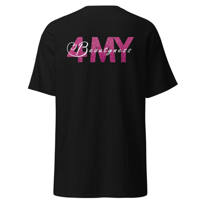 "4MyBeautyness" unisex t-paita (logo rinnassa ja selässä)