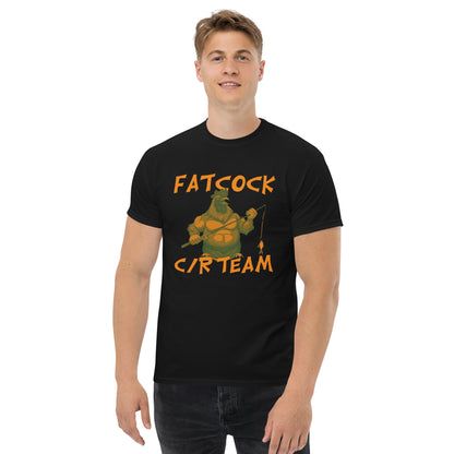 T-Shirt „Fatcock“, Jägerfarben (großes Logo auf der Vorderseite)