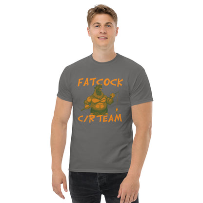 T-Shirt „Fatcock“, Jägerfarben (großes Logo auf der Vorderseite)