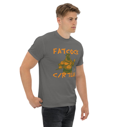 T-Shirt „Fatcock“, Jägerfarben (großes Logo auf der Vorderseite)