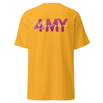 "4MyBeautyness" unisex t-paita (logo selässä)