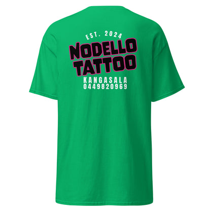 Unisex-T-Shirt „Nodello Tattoo“ (Logo auf der Rückseite)