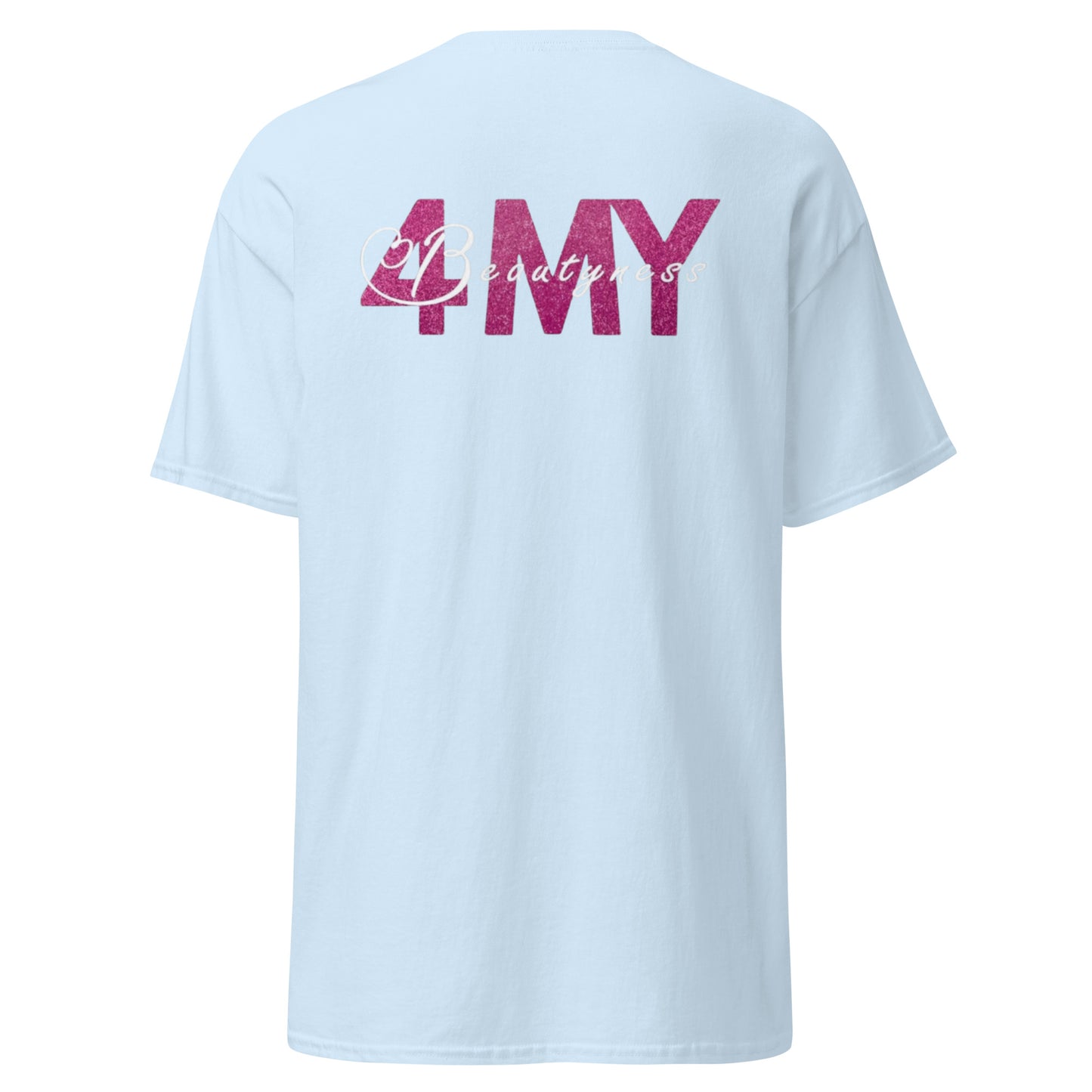 "4MyBeautyness" unisex t-paita (logo selässä)