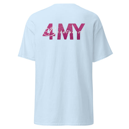 "4MyBeautyness" unisex t-paita (logo selässä)