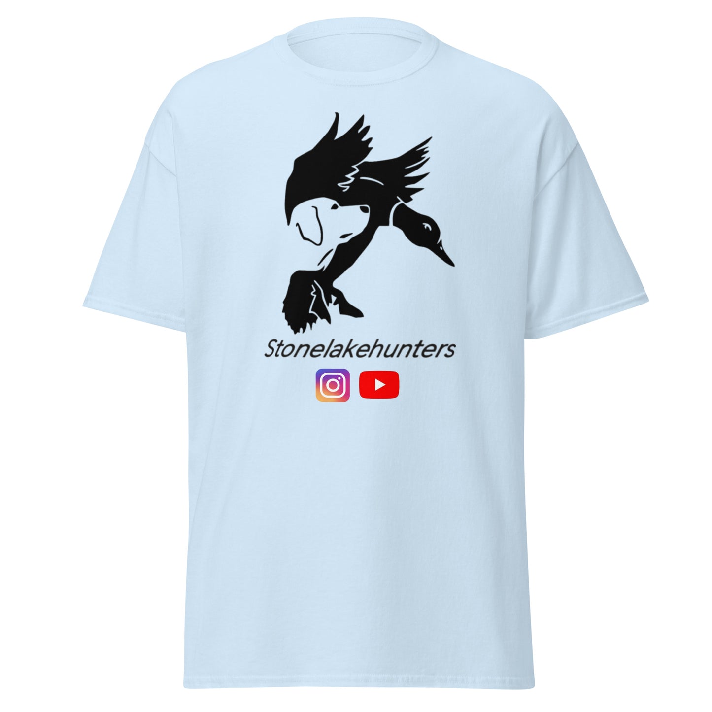 T-Shirt „Stonelake Hunters“, schwarzes Logo