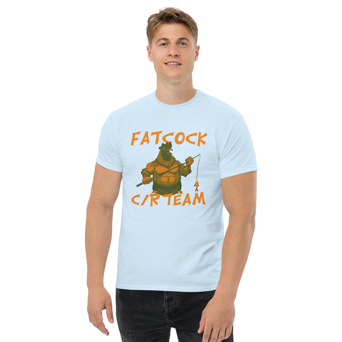 T-Shirt „Fatcock“, Jägerfarben (großes Logo auf der Vorderseite)