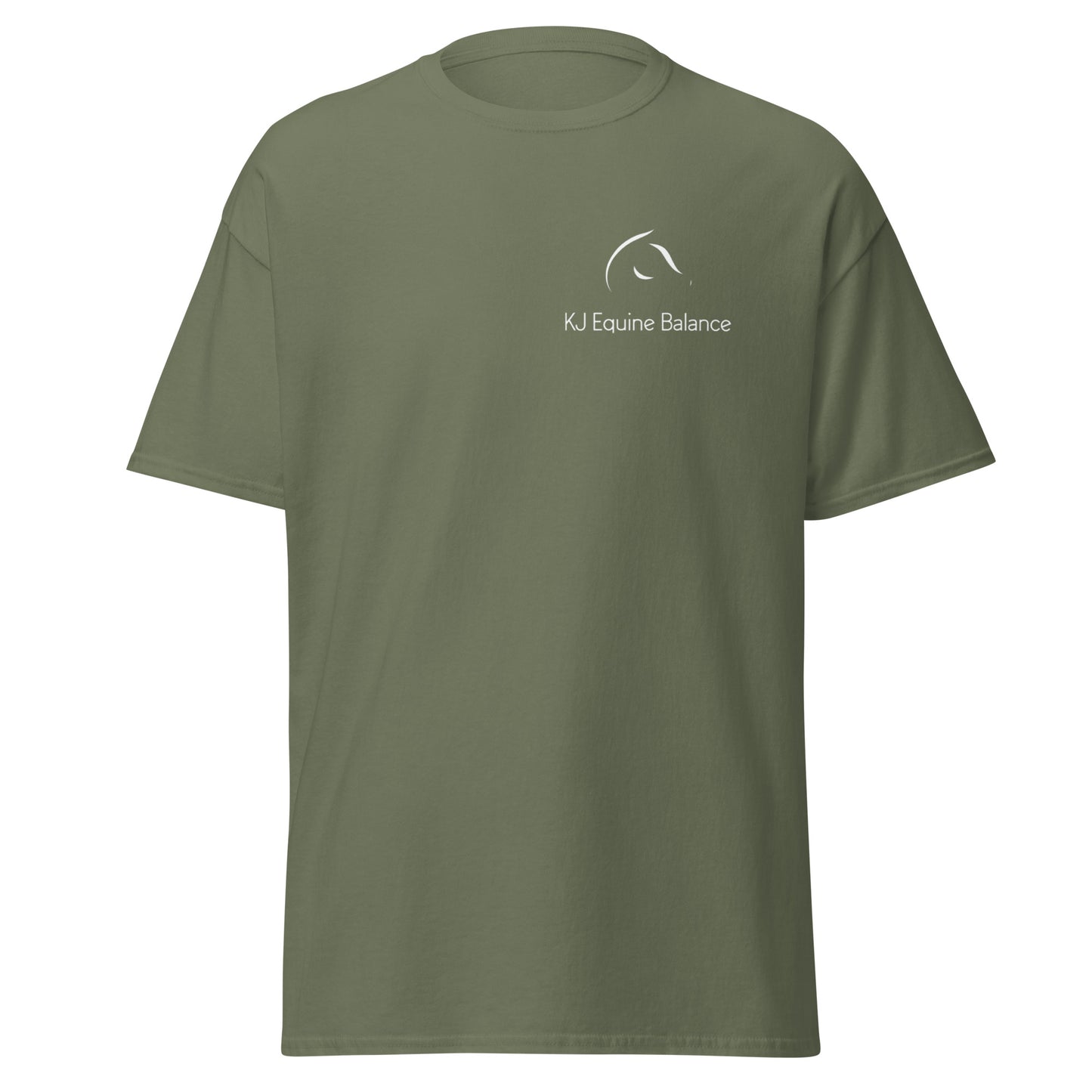 "KJ Equine" unisex t-shirt (logo on chest + back)