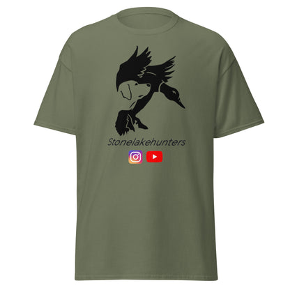 T-Shirt „Stonelake Hunters“, schwarzes Logo