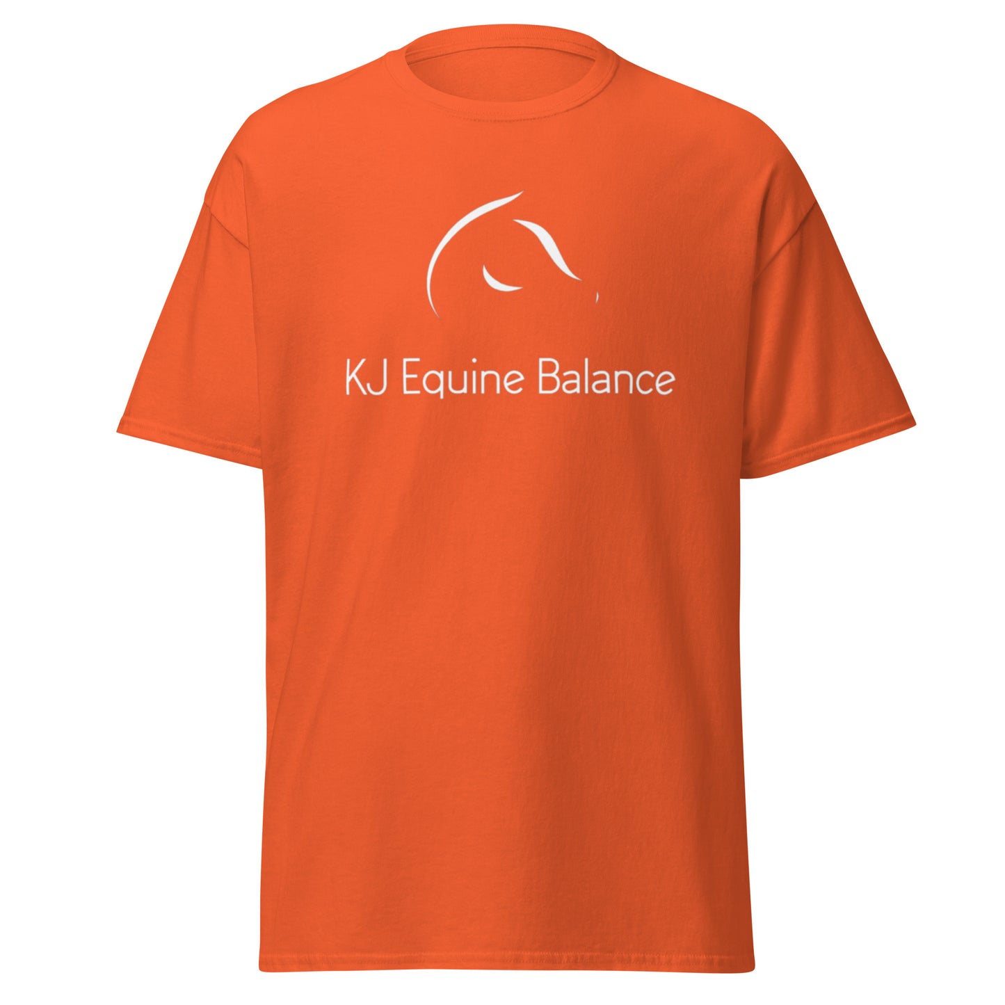 "KJ Equine" unisex t-paita (logo edessä)