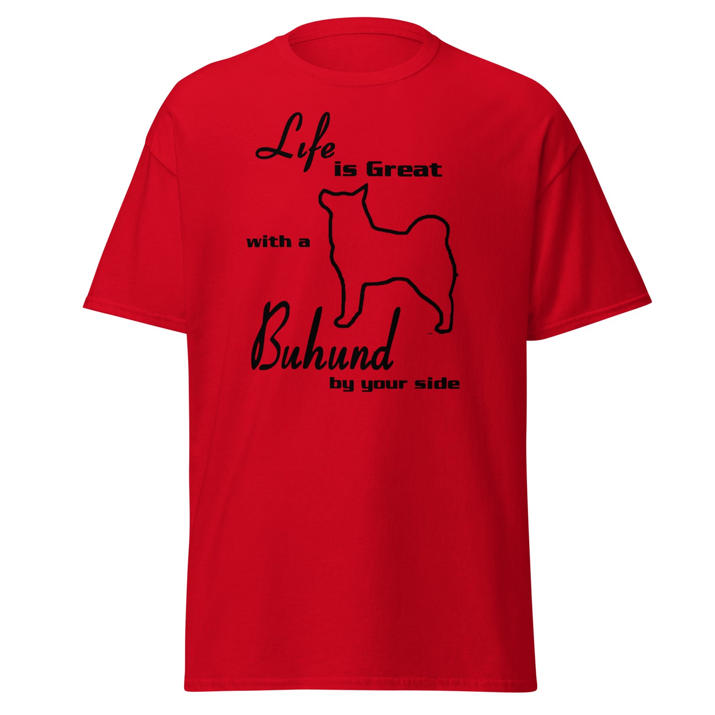 "Buhund" unisex t-paita (musta logo)