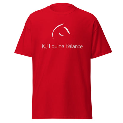 "KJ Equine" unisex t-paita (logo edessä)