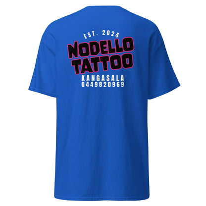 Unisex-T-Shirt „Nodello Tattoo“ (Logo auf der Rückseite)