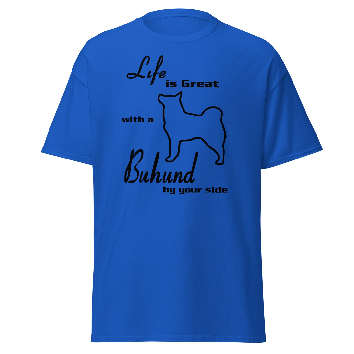 "Buhund" unisex t-paita (musta logo)