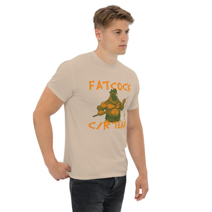 T-Shirt „Fatcock“, Jägerfarben (großes Logo auf der Vorderseite)