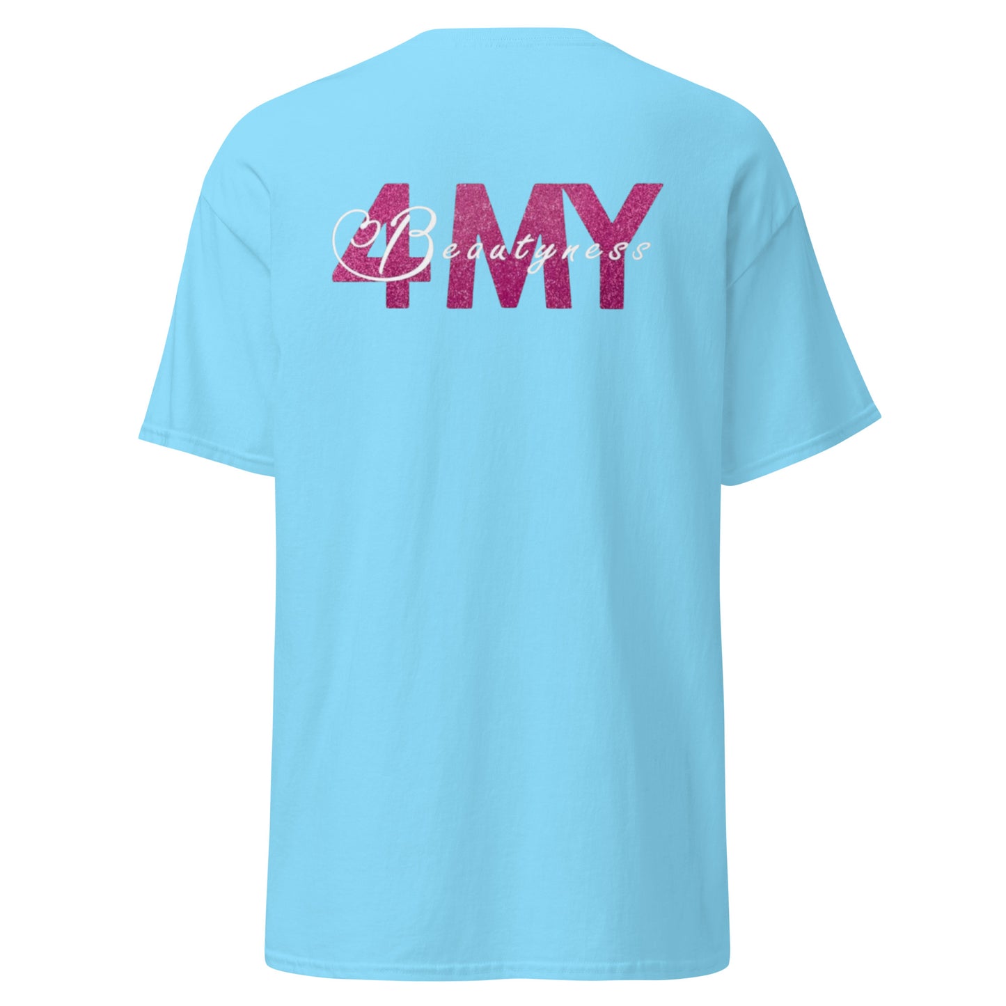 "4MyBeautyness" unisex t-paita (logo selässä)