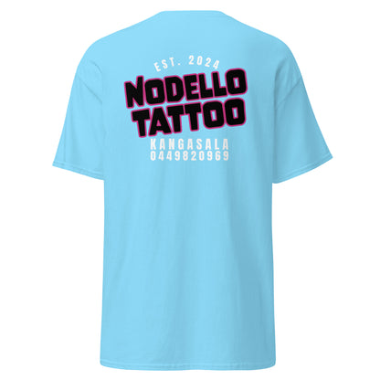 Unisex-T-Shirt „Nodello Tattoo“ (Logo auf der Rückseite)