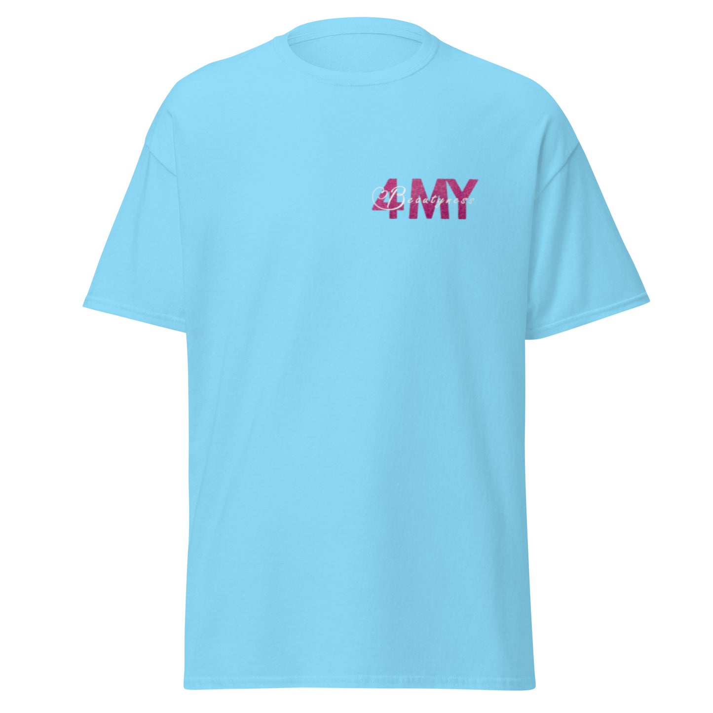 "4MyBeautyness" unisex t-paita (logo rinnassa ja selässä)